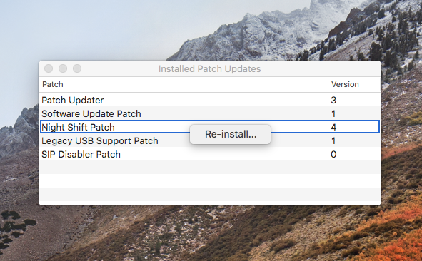 Installed Patches List