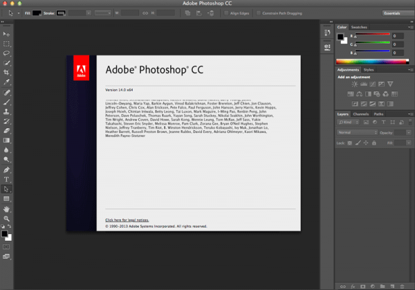 Adobe Photoshop CC 14.0 for Mac