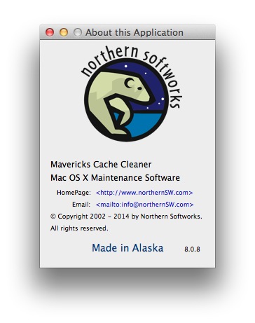 About Mavericks Cache Cleaner 8.0.8