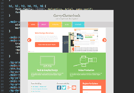 PSD to HTML: Flat Design Build (2014)